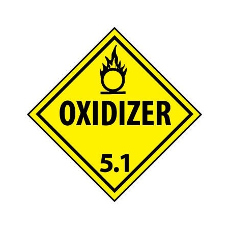 National Marker Co DOT Placard - Oxidizer 5.1 DL14P